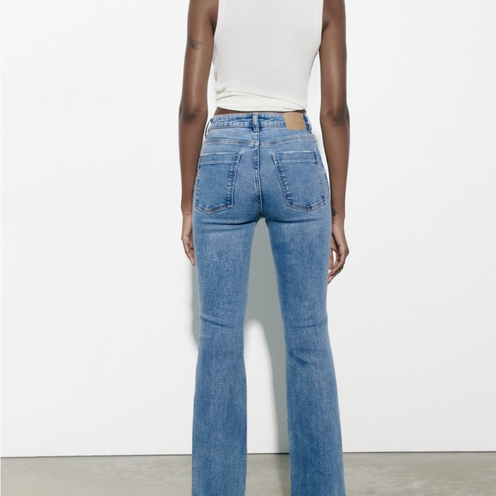 ZARA high waisted stretch flare fit full length NWT!!